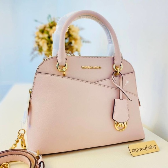 Michael Kors Handbags - Michael Kors Medium Dome Satchel Crossbody Powder blush